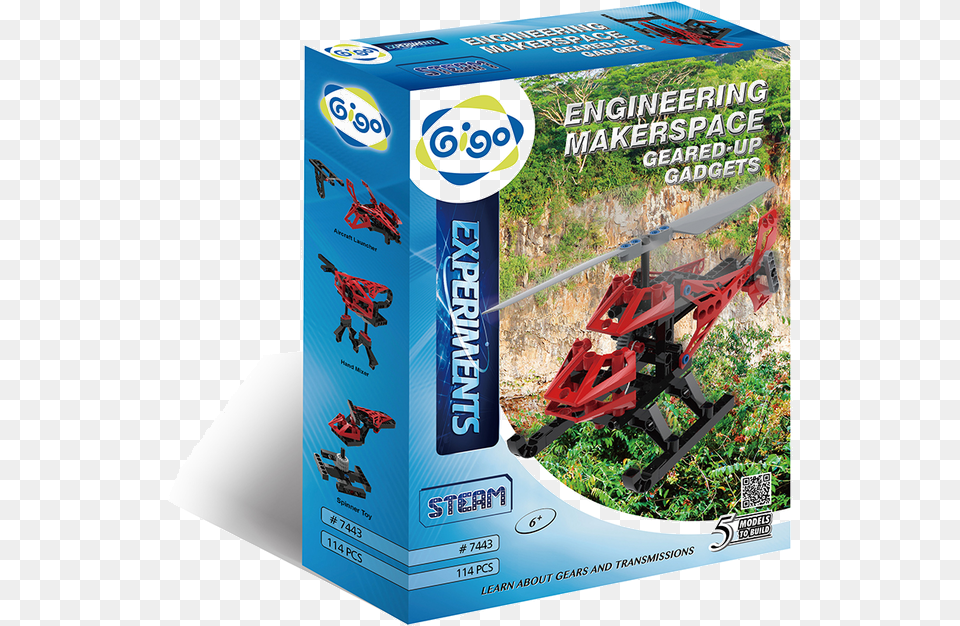 Engineering Makerspace Geared Up Gadgets Gigo Experiments Animal Machines, Aircraft, Helicopter, Transportation, Vehicle Png