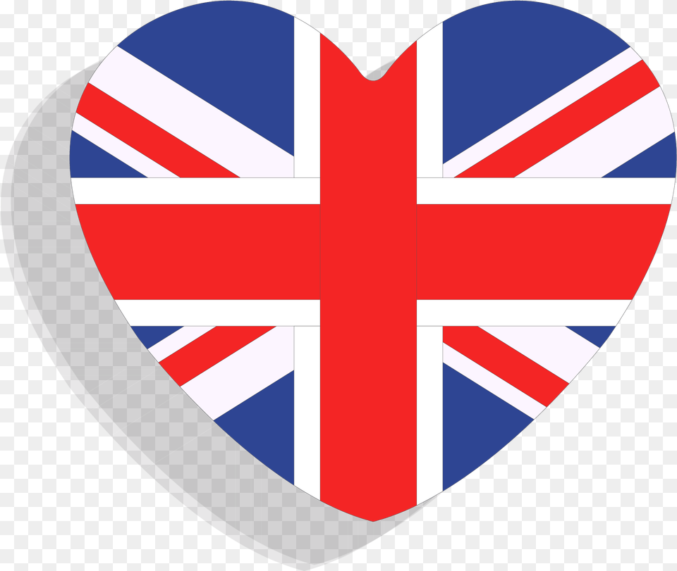 England Flag Clipart Uk Flag Heart, Armor, Shield Png Image