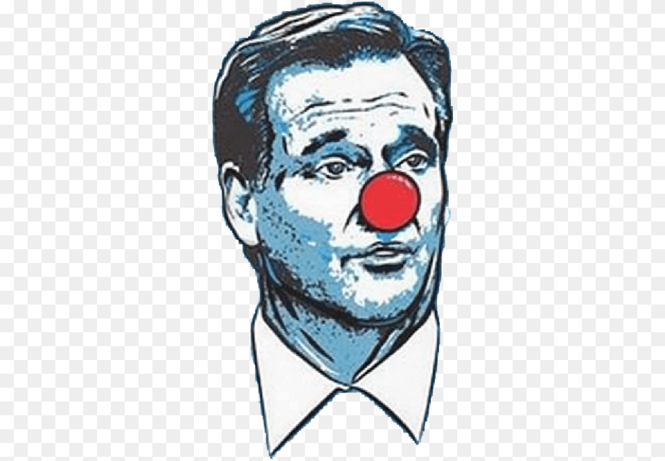 England Nfl Bowl Clown T Shirt Patriots Nose Clipart Rodger Godell Clown, Performer, Person, Adult, Male Png