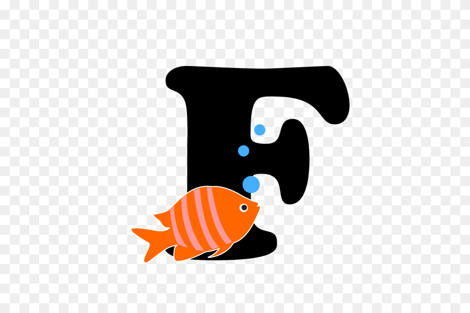 English Alphabet With Picture Letter F English Letter Cartoon, Animal, Fish, Sea Life Png