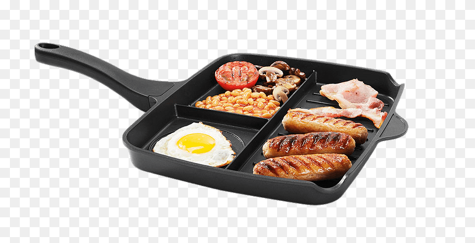 English Breakfast In Frying Pan, Food, Hot Dog, Cookware, Meat Png Image