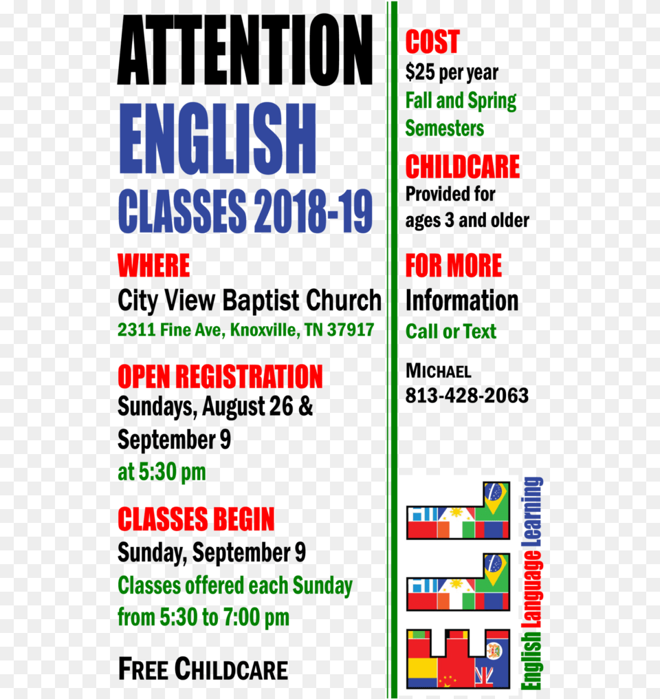 English Classes At City View Esl, Advertisement, Poster, Text Png