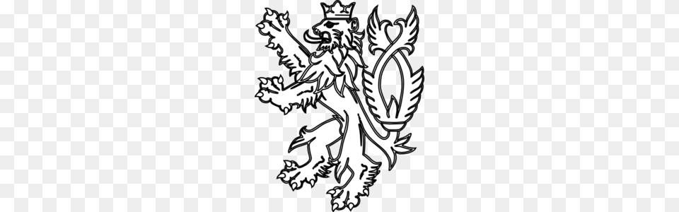 English Lion White Clip Art, Stencil, Emblem, Symbol Free Transparent Png