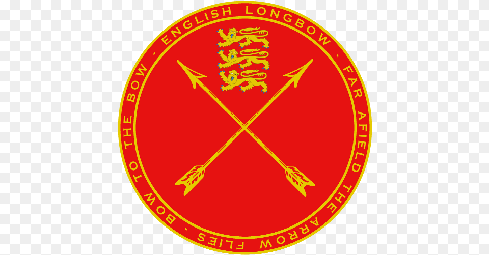 English Longbow Red U0026 Gold Seal Shirt Oriel College Crest, Weapon, Disk Free Png