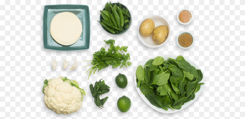 English Pea Amp Potato Samosas With Spiced Cauliflower Superfood, Food, Produce, Plate, Plant Free Transparent Png