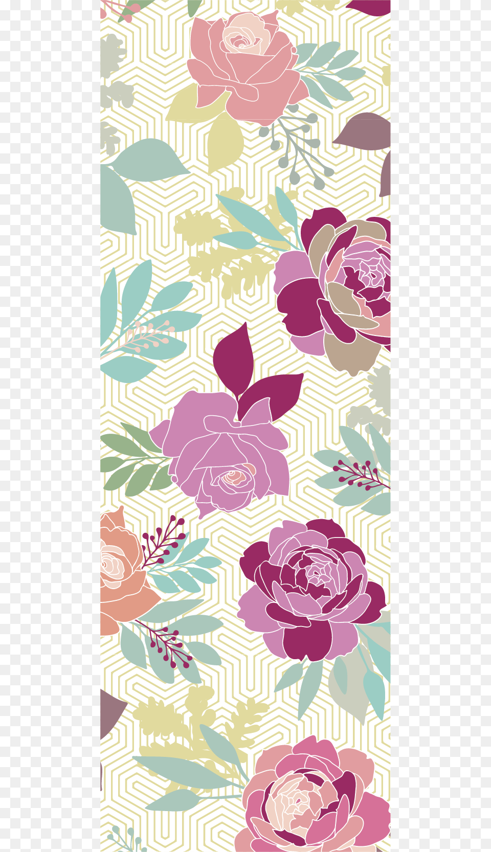 English Rose Garden Print By Lu Haddad Floribunda, Art, Floral Design, Graphics, Pattern Free Png Download