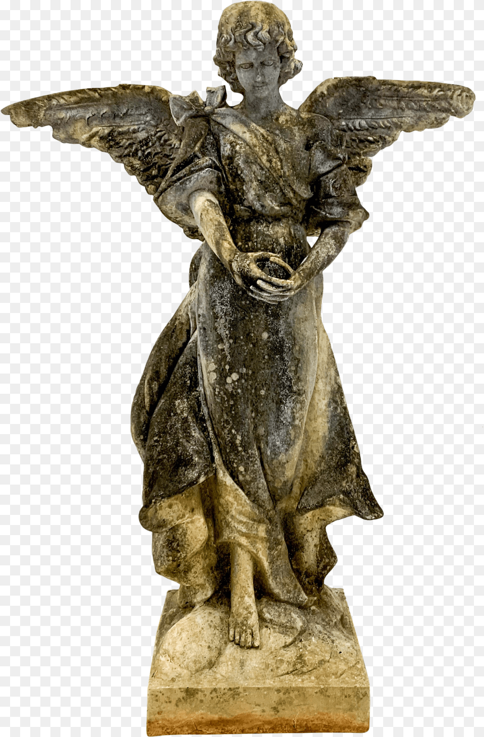 English Style Garden Angel Statue Bronze Sculpture Png