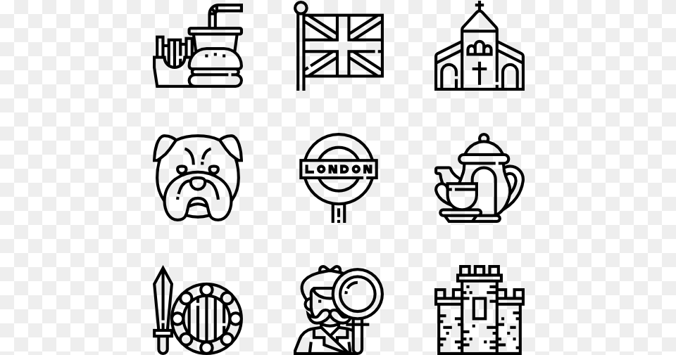 English Symbol Design Icon, Gray Png Image