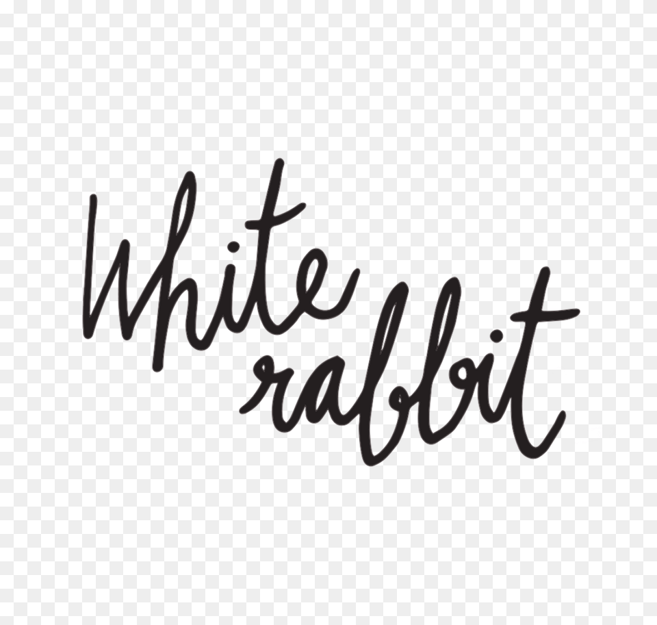 English White Rabbit, Handwriting, Text, Calligraphy Free Png