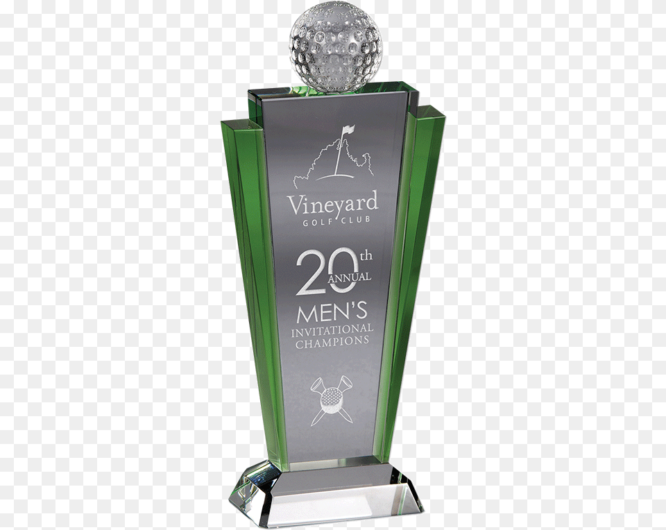 Engraved Meridian Crystal Award With A Crystal Golf Golf, Trophy, Appliance, Device, Electrical Device Png Image