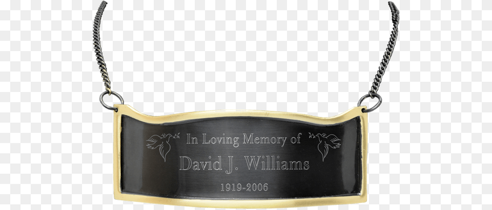 Engraved Plaque For Urns Commemorative Plaque, Accessories, Jewelry, Necklace, Bag Free Transparent Png