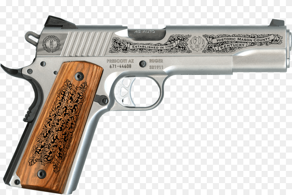 Engraved Slide Name, Firearm, Gun, Handgun, Weapon Png Image