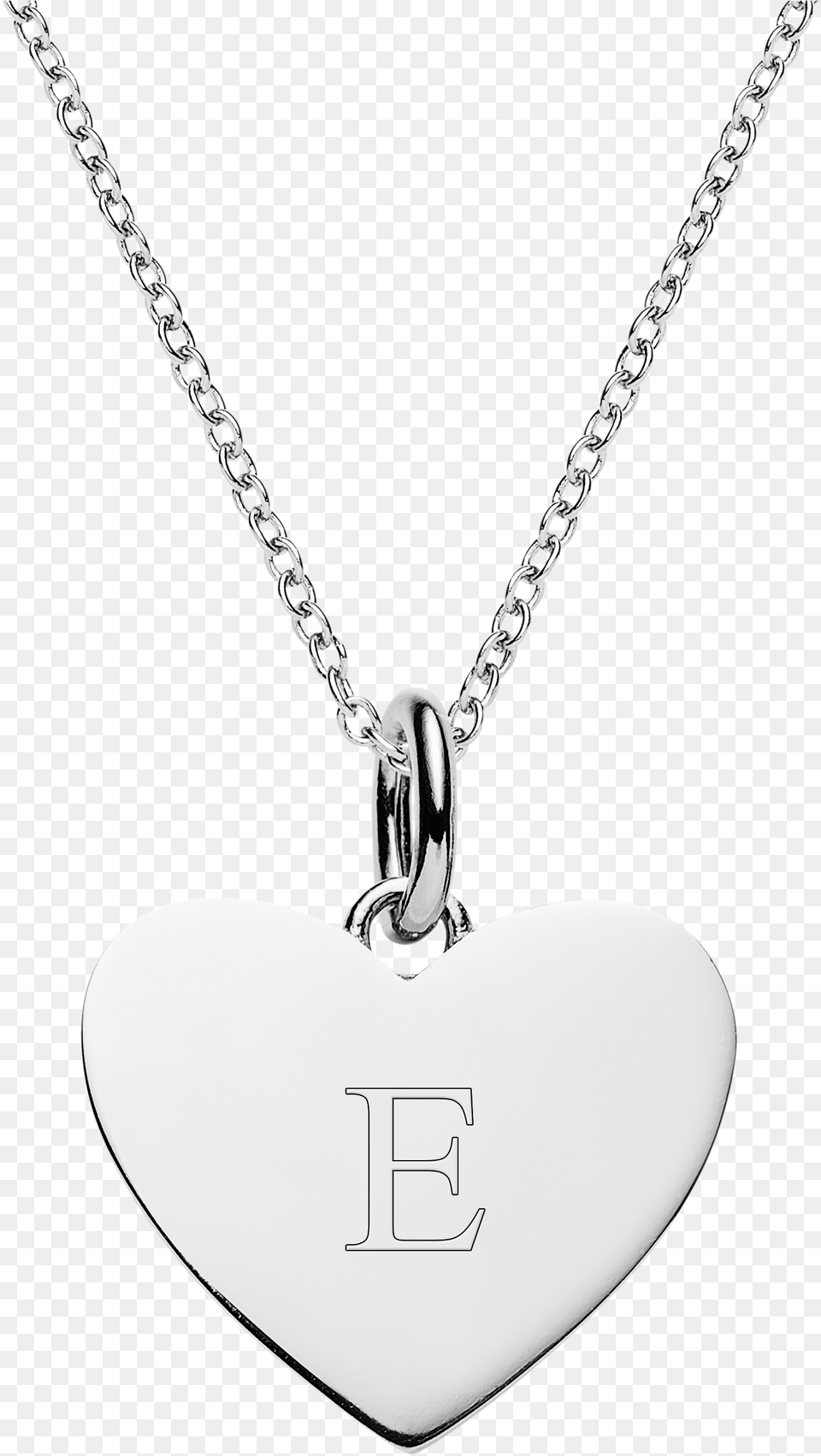 Engraved Sterling Silver Heart Necklace, Accessories, Jewelry, Pendant Free Png
