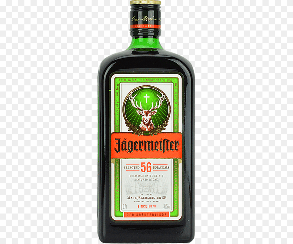 Engraved Text On A Bottle Of Personalised Jagermeister, Alcohol, Beverage, Liquor, Absinthe Free Png