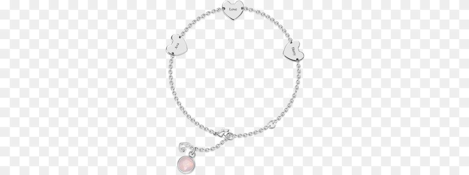Engraved Three Hearts Bracelet With Custom Birthstone Flor De Lis Scout, Accessories, Jewelry, Necklace Png