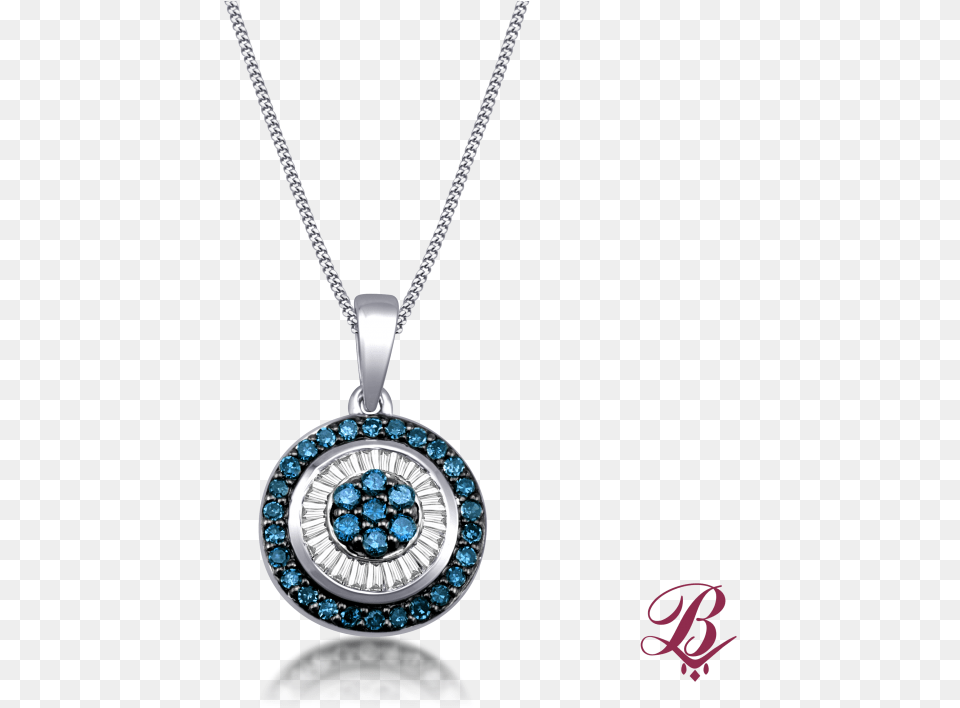 Enhanced Blue And White Diamond Pendant Jewelry, Accessories, Necklace, Gemstone Free Png