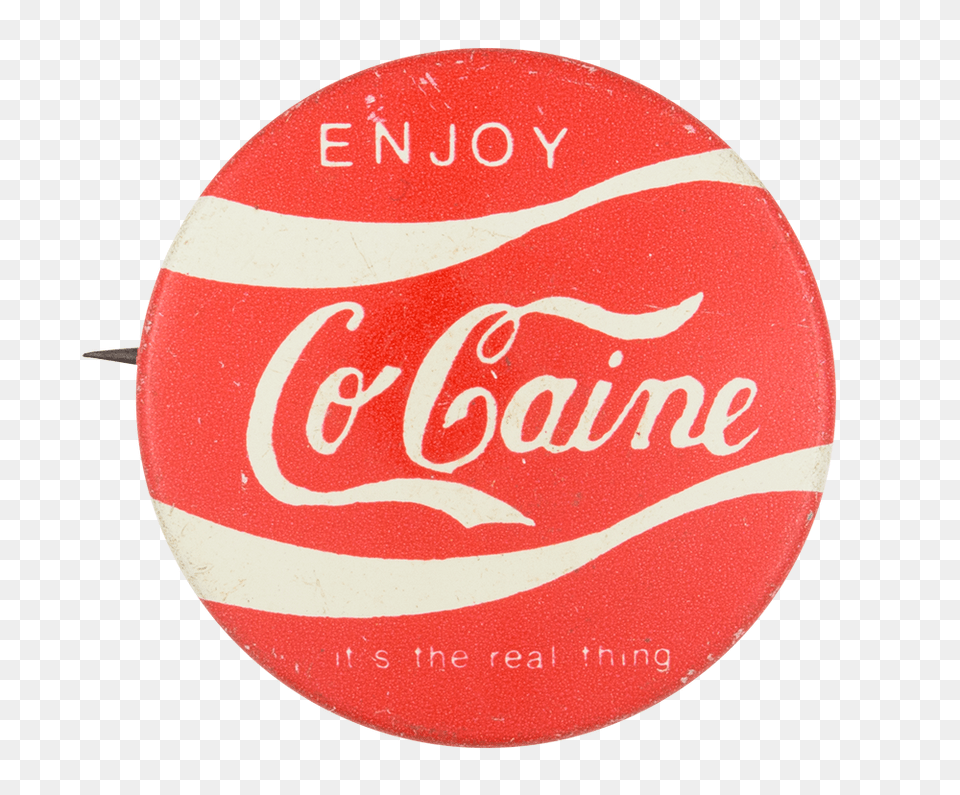 Enjoy Cocaine Coca Cola Logo In Cocaine Full Size Emblem, Ball, Rugby, Rugby Ball, Sport Png Image