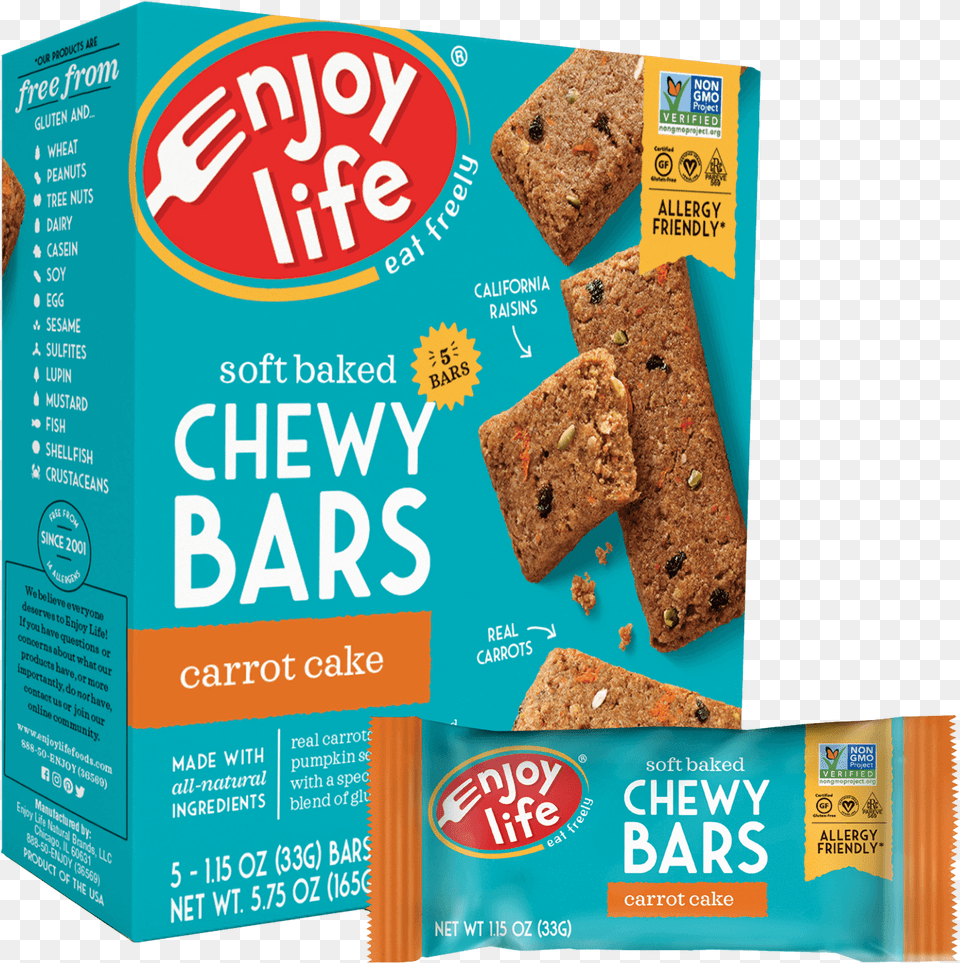 Enjoy Life Chewy Bars, Food, Sweets, Bread, Snack Png Image