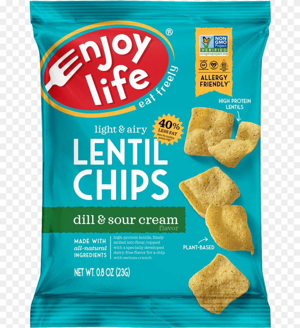 Enjoy Life Sea Salt Lentil Chips, Bread, Cracker, Food, Snack Free Png