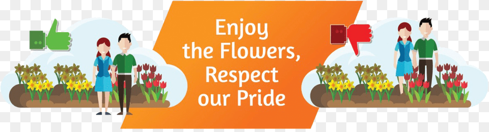 Enjoy The Flowers Respect Our Pride, Walking, Person, People, Poster Free Transparent Png