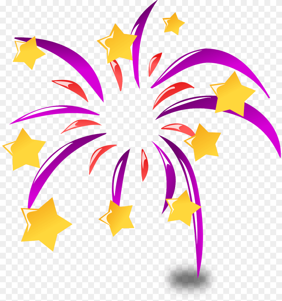 Enjoyable New Year Clipart, Fireworks, Art, Graphics, Pattern Free Png
