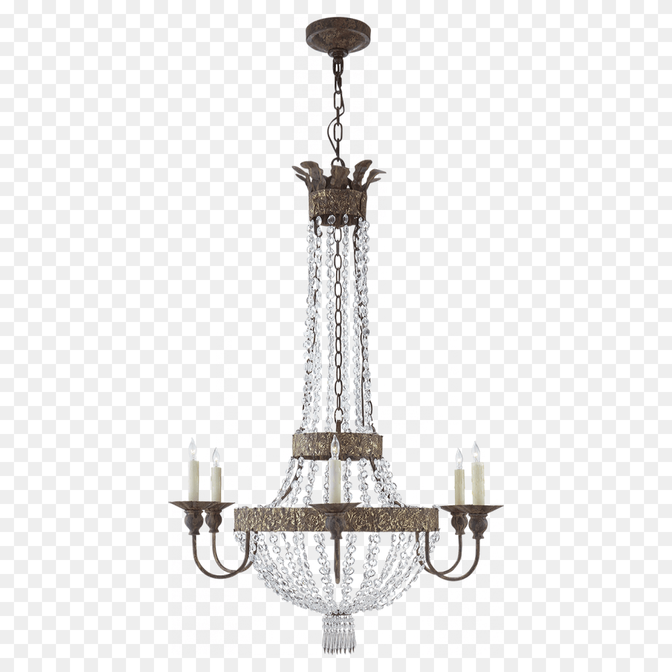 Enlarge Image Visual Comfort Nw5015agp Niermann Weeks Lyon 6 Light, Chandelier, Lamp Free Transparent Png