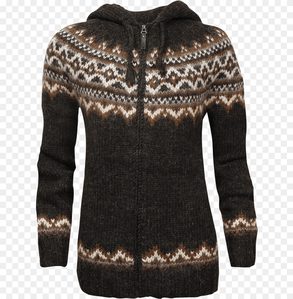 Enlarge Skjldur Icelandic Wool Sweater Zip And Hood, Clothing, Knitwear, Coat Free Transparent Png