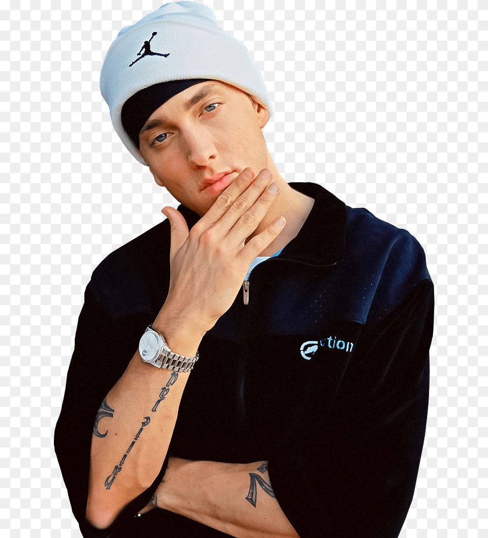 Enlarge This Imagereduce This Image Click To See Fullsize Eminem Photoshoots, Hat, Skin, Hand, Finger Free Png
