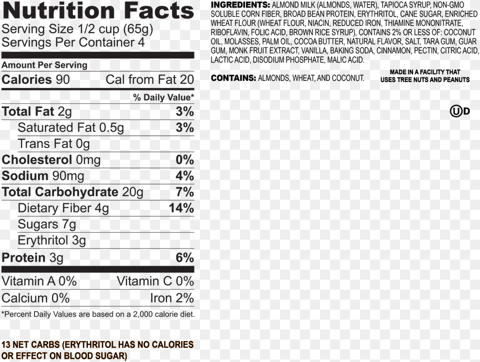 Enlightened Ooey Gooey Cinnamon Bun Dairy Tragacanth Gum Nutrition Facts, Computer Hardware, Electronics, Hardware, Text Free Png