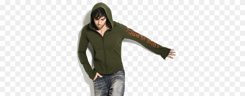 Enrique Iglesias Image, Clothing, Hood, Hoodie, Knitwear Free Png