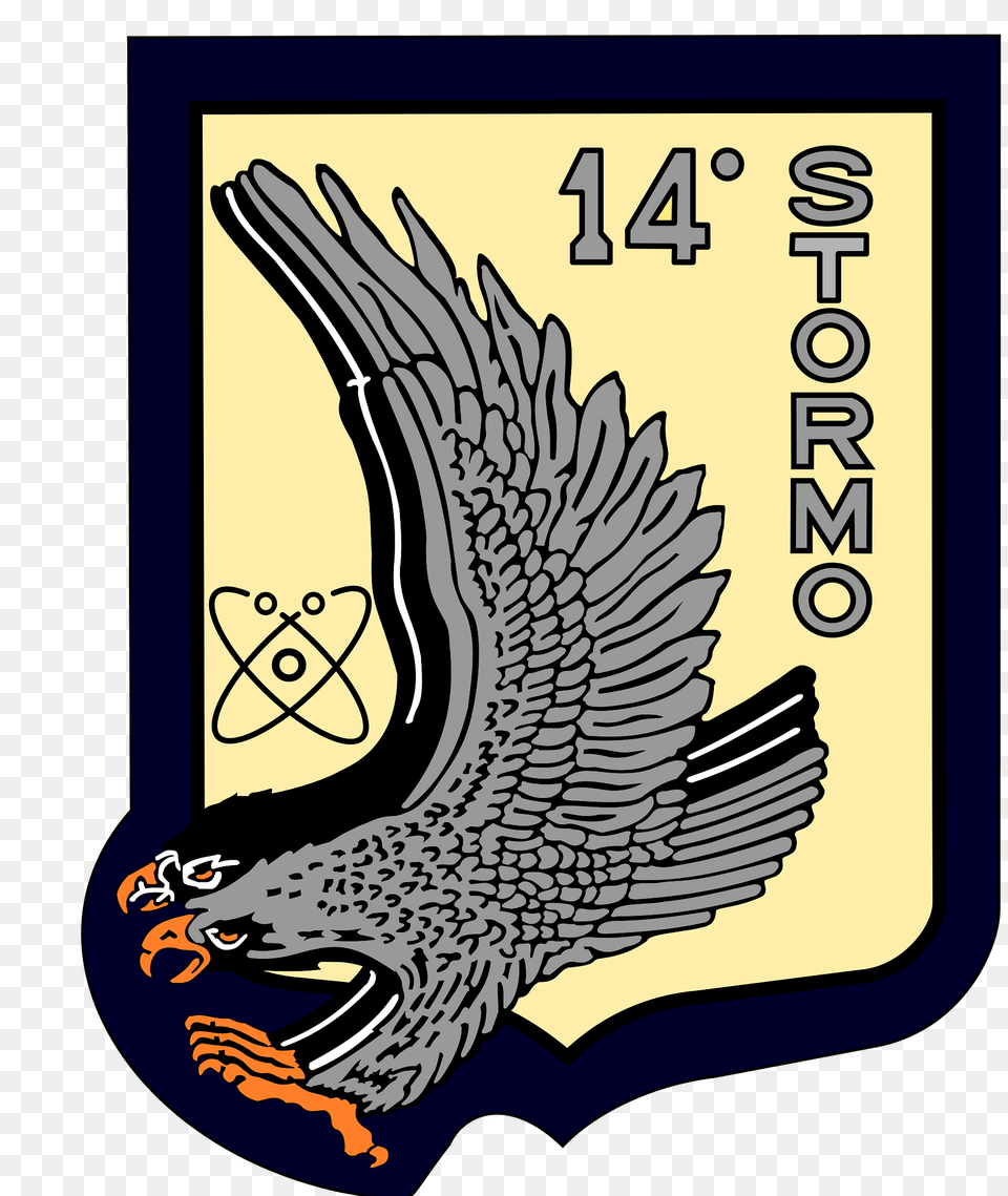 Ensign Of The 14 Stormo Of The Italian Air Force Clipart, Animal, Beak, Bird, Logo Free Png Download