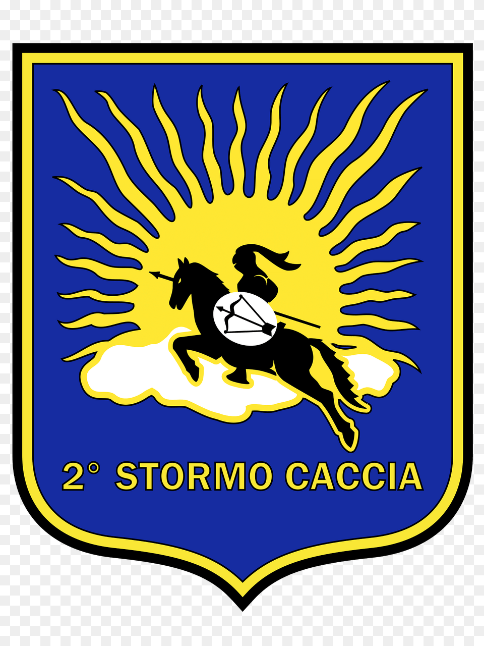 Ensign Of The 2 Stormo Of The Italian Air Force Clipart, Logo, Emblem, Symbol, Animal Png Image