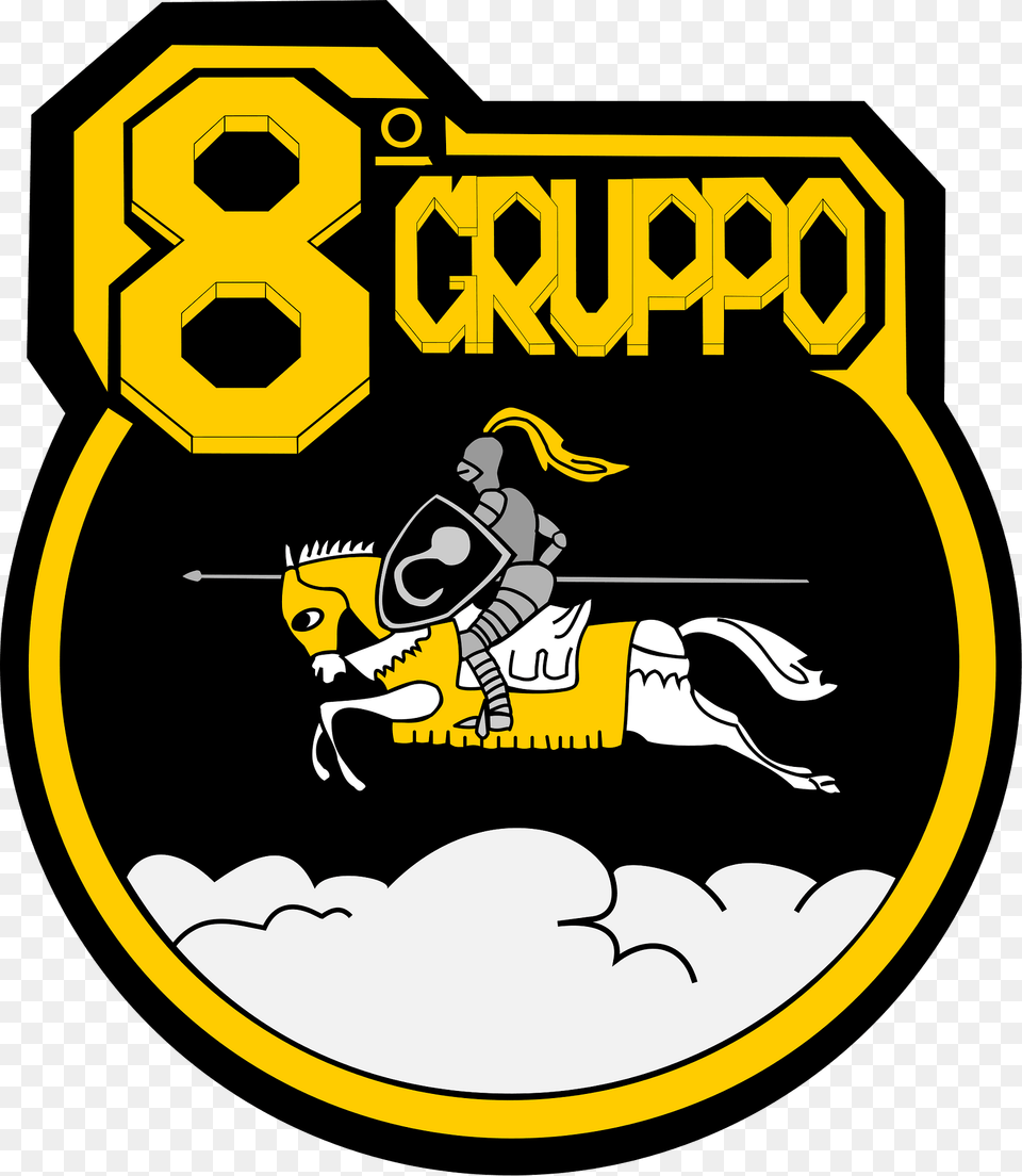 Ensign Of The 8 Gruppo Of The Italian Air Force Clipart, Logo, Baby, Person, Symbol Png Image