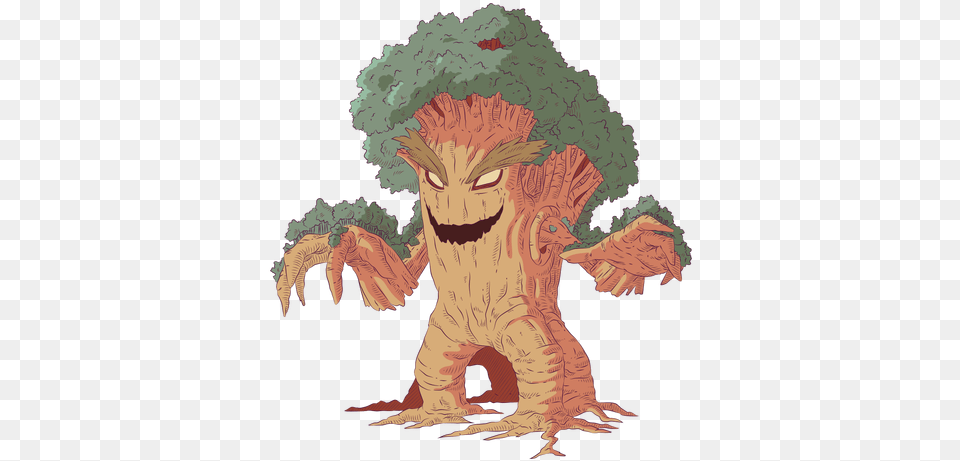 Ent Treant Tree Colored Coloured Illustration Transparent Ent Transparent, Baby, Person, Plant, Art Png Image