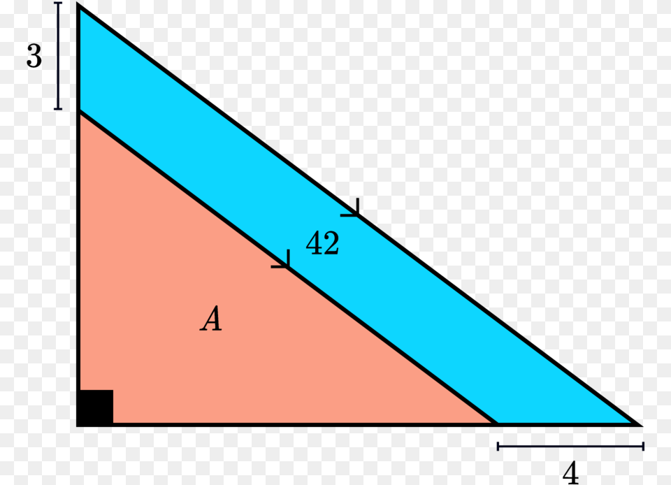 Enter Description Here Two Diagonal Lines Are Parallel Hem Is 42 What Is The, Triangle, Blade, Dagger, Knife Free Transparent Png