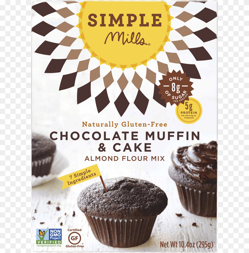 Enter Simple Mills Simple Mills Chocolate Muffin, Advertisement, Food, Dessert, Cupcake Free Png Download