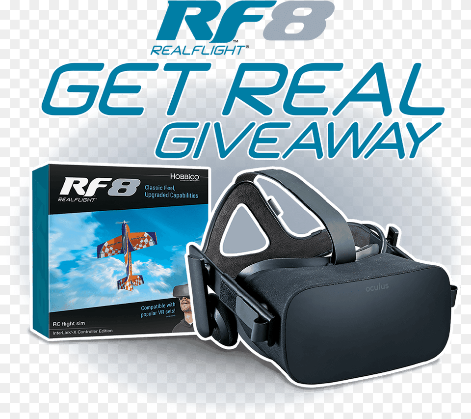 Enter To Win An Oculus Rift Vr Headset During The Realflight Great Planes Realflight Rf 8 Winterlink X Controller, Accessories, Bag, Handbag, Person Free Transparent Png