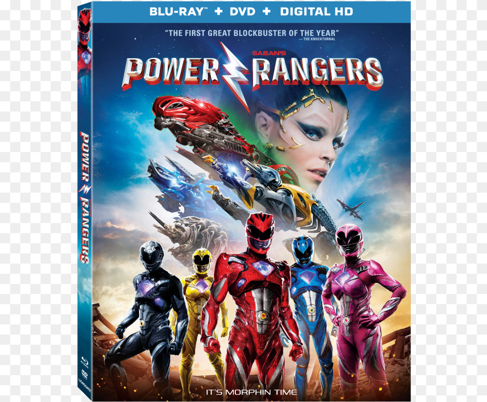 Enter To Win Sabans Power Rangers Movie On Blu Ray Power Rangers Blu Ray Dvd, Publication, Book, Adult, Person Free Png Download