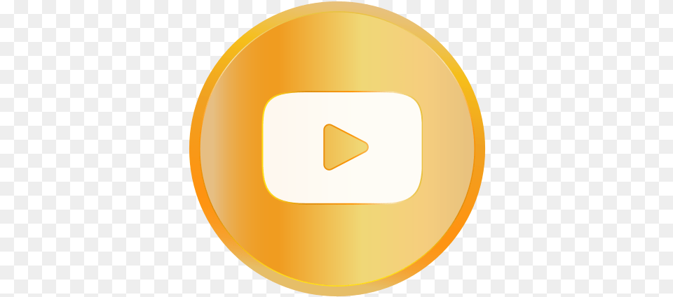 Entertainment Golden Media Social Youtube Icon Golden Youtube Logo, Disk Free Png Download