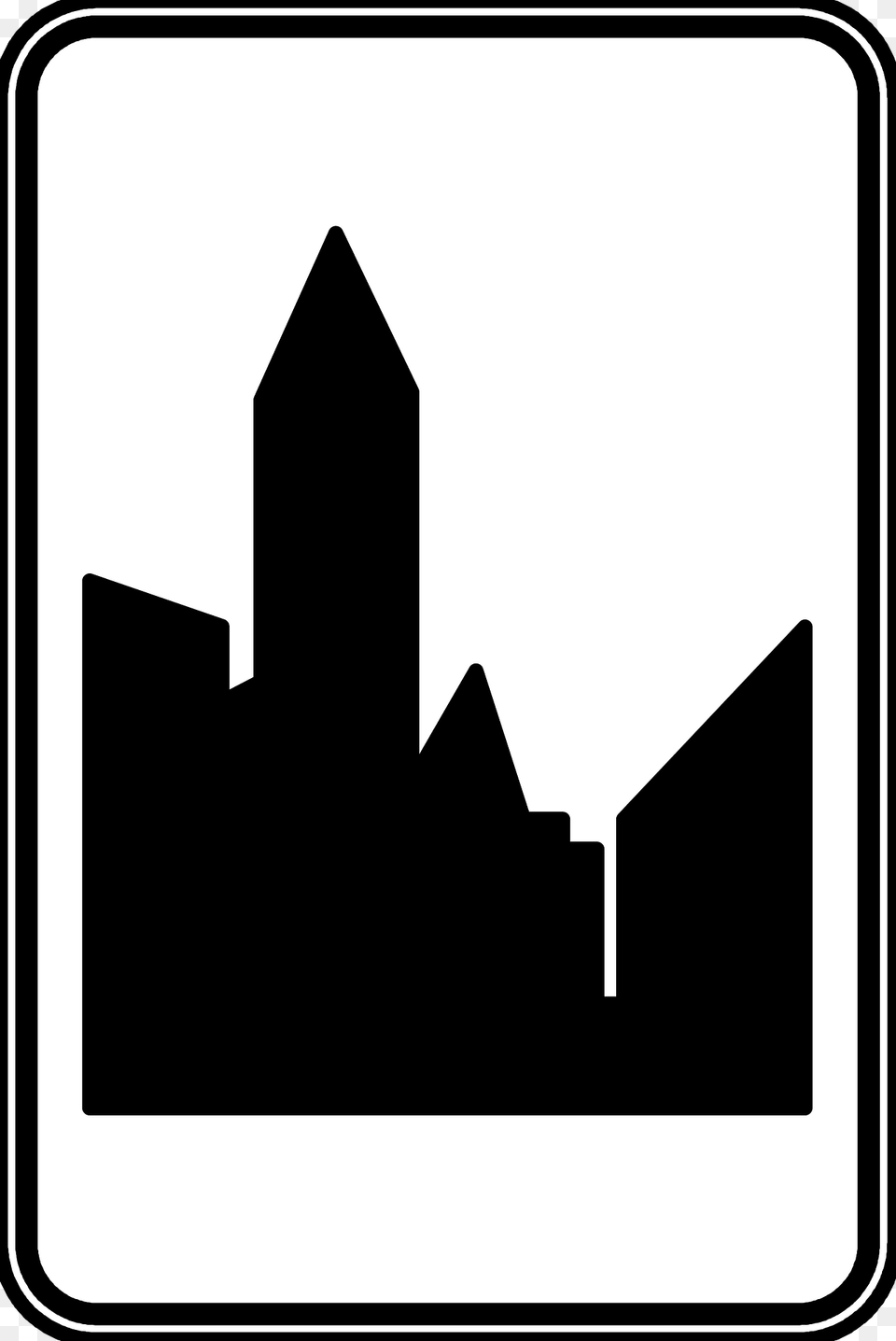 Entrance To Built Up Area Sign In Belgium Clipart, Symbol Png