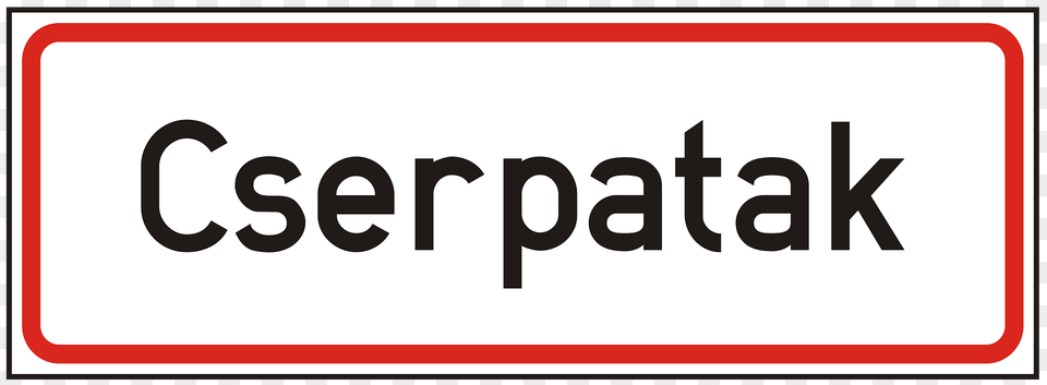 Entrance To Built Up Area Sign In Hungary Clipart, Symbol, Text Free Transparent Png