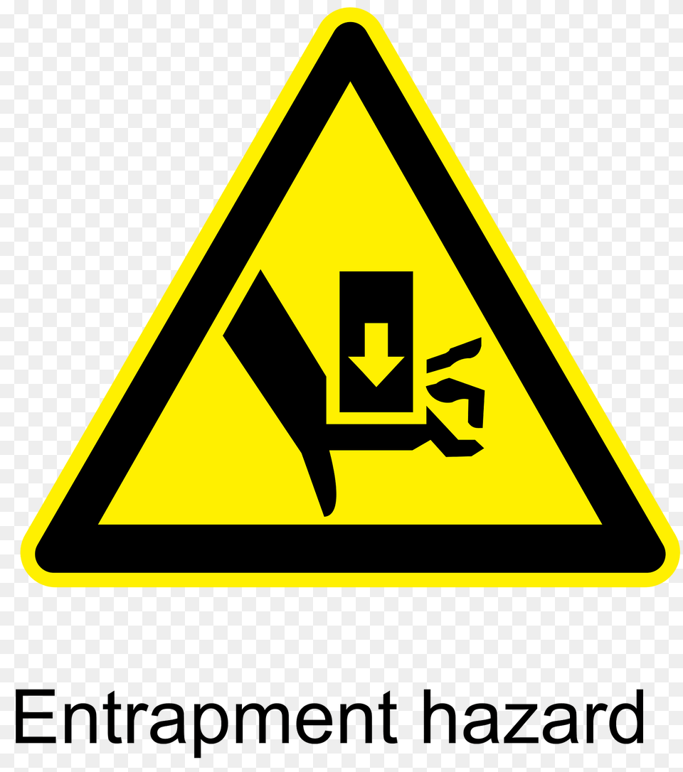 Entrapment Hazard Warning Sign Clipart, Symbol, Road Sign Png