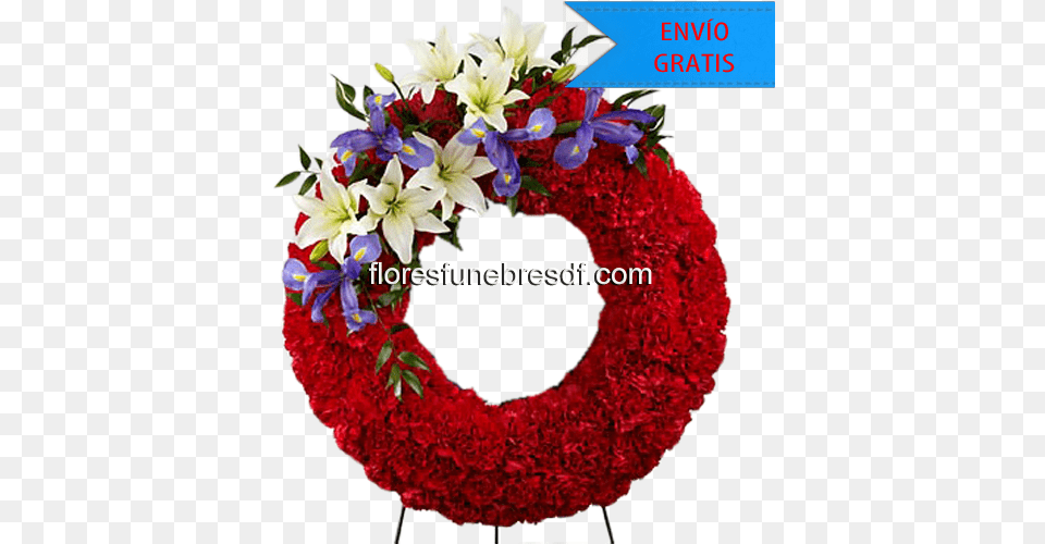 Entregas Urgentes Cdmx Red And White Wreath Funeral Flowers, Flower, Plant, Flower Arrangement, Birthday Cake Free Transparent Png