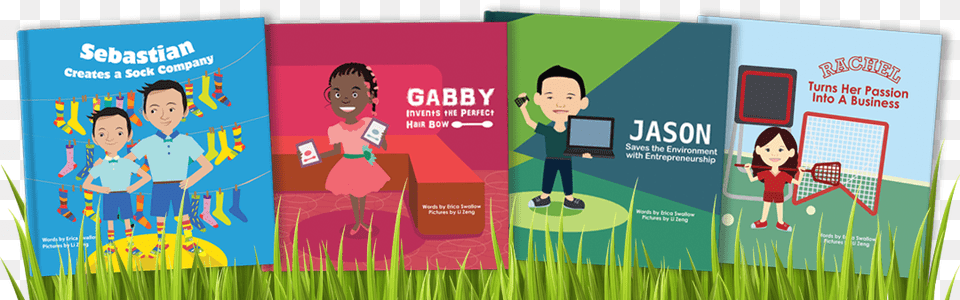 Entrepreneur Kid Book Grass Kids Entrepreneurship, Advertisement, Poster, Publication, Person Free Transparent Png