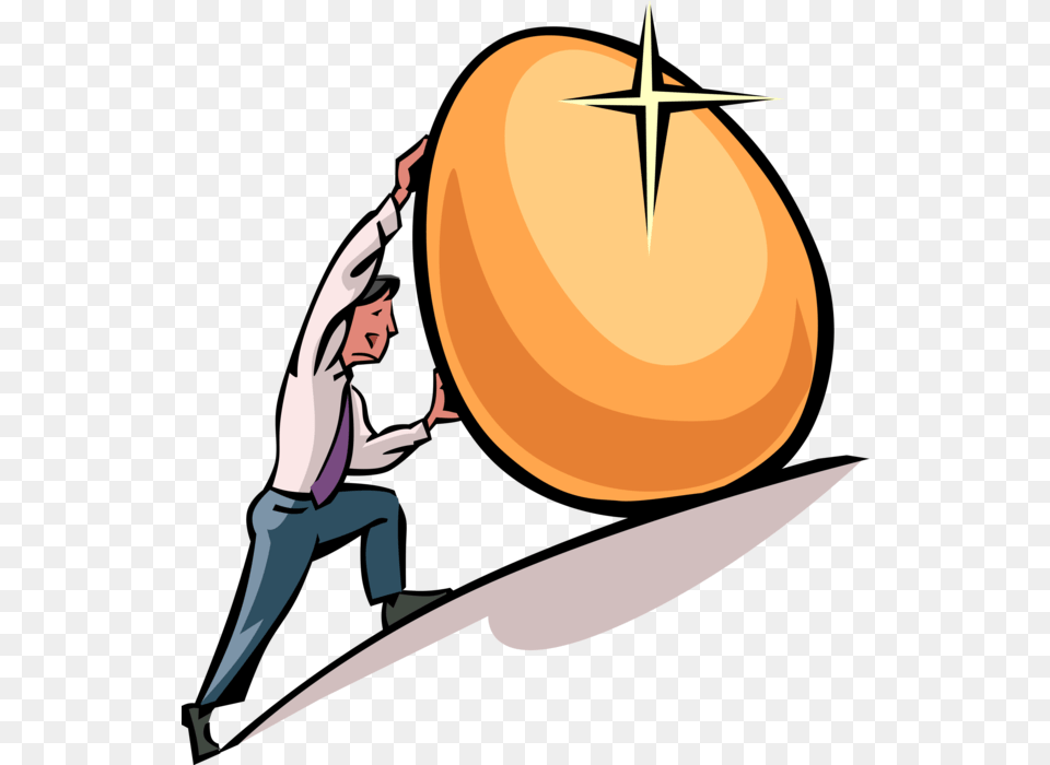 Entrepreneur Works To Roll Nest Egg Uphill, Weapon, Blade, Dagger, Knife Png