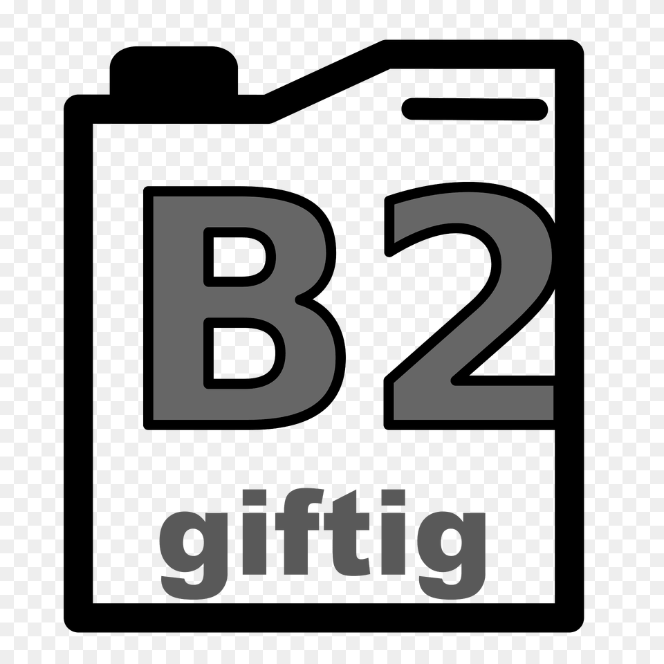 Entsorgung B2 Giftig Clipart, Number, Symbol, Text Free Png Download