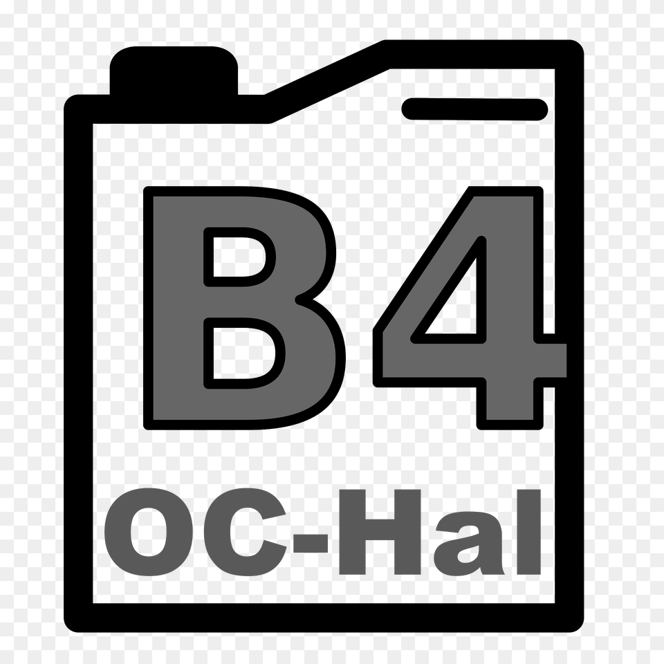 Entsorgung B4 Oc Halogen Clipart, Number, Symbol, Text Free Png Download