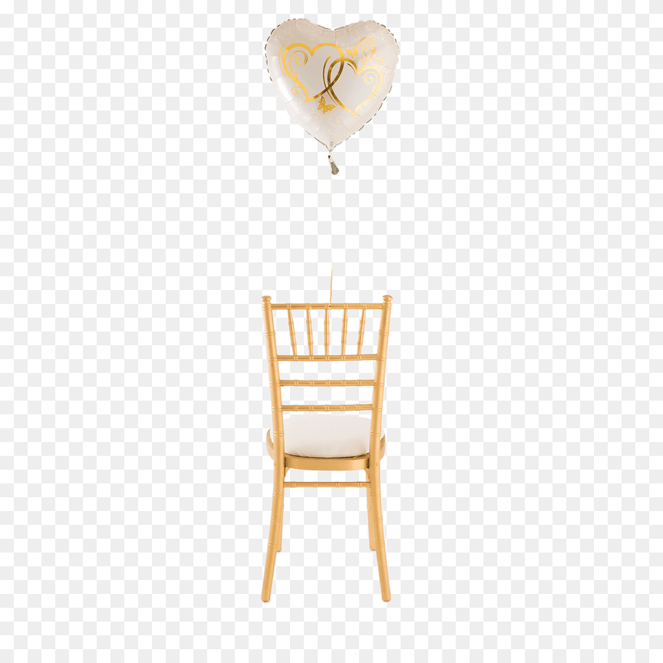 Entwined Gold Hearts Balloon, Chair, Furniture Free Png Download