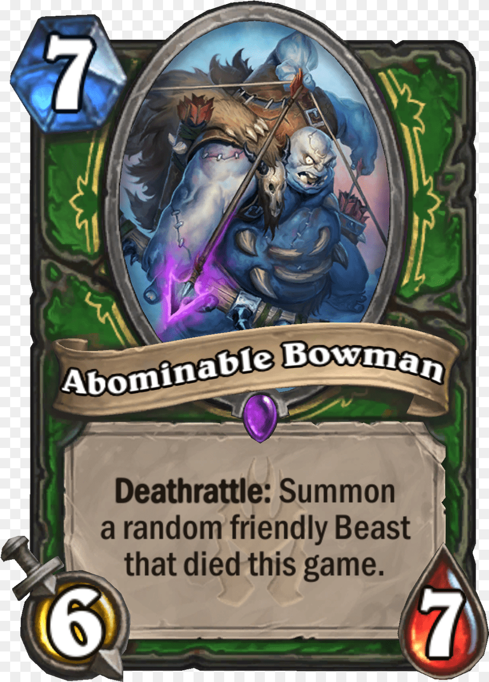Enus Abominablebowman Hearthstone Odd Cost Cards, Book, Comics, Publication, Tape Png