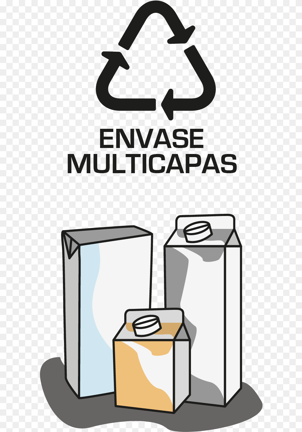 Envases Multicapas De Cartn Asptico Cardboard Recycle Symbol, Tin, Can, Gas Pump, Pump Png Image